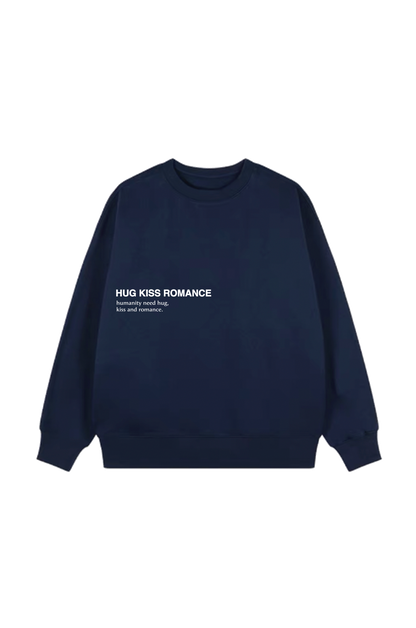 PRE ORDER / HUG KISS ROMANCE 'White Slogan' Sweater NV