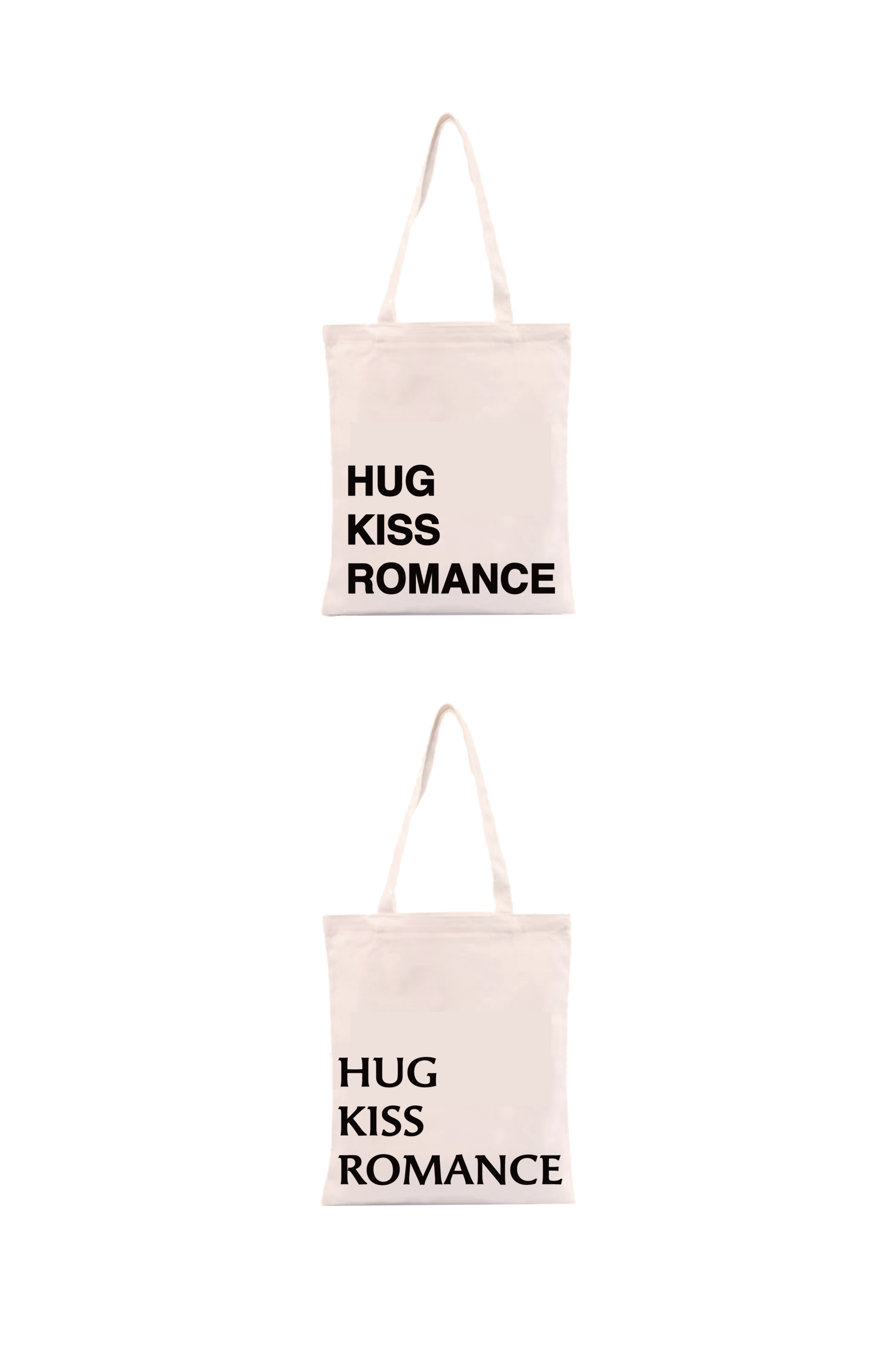 PRE ORDER / HUG KISS ROMANCE 'Black Logo' Bag IO 