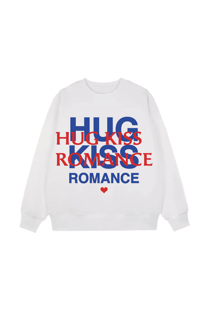 PRE ORDER / HUG KISS ROMANCE 'Logo Slogan Mix' Sweater WH