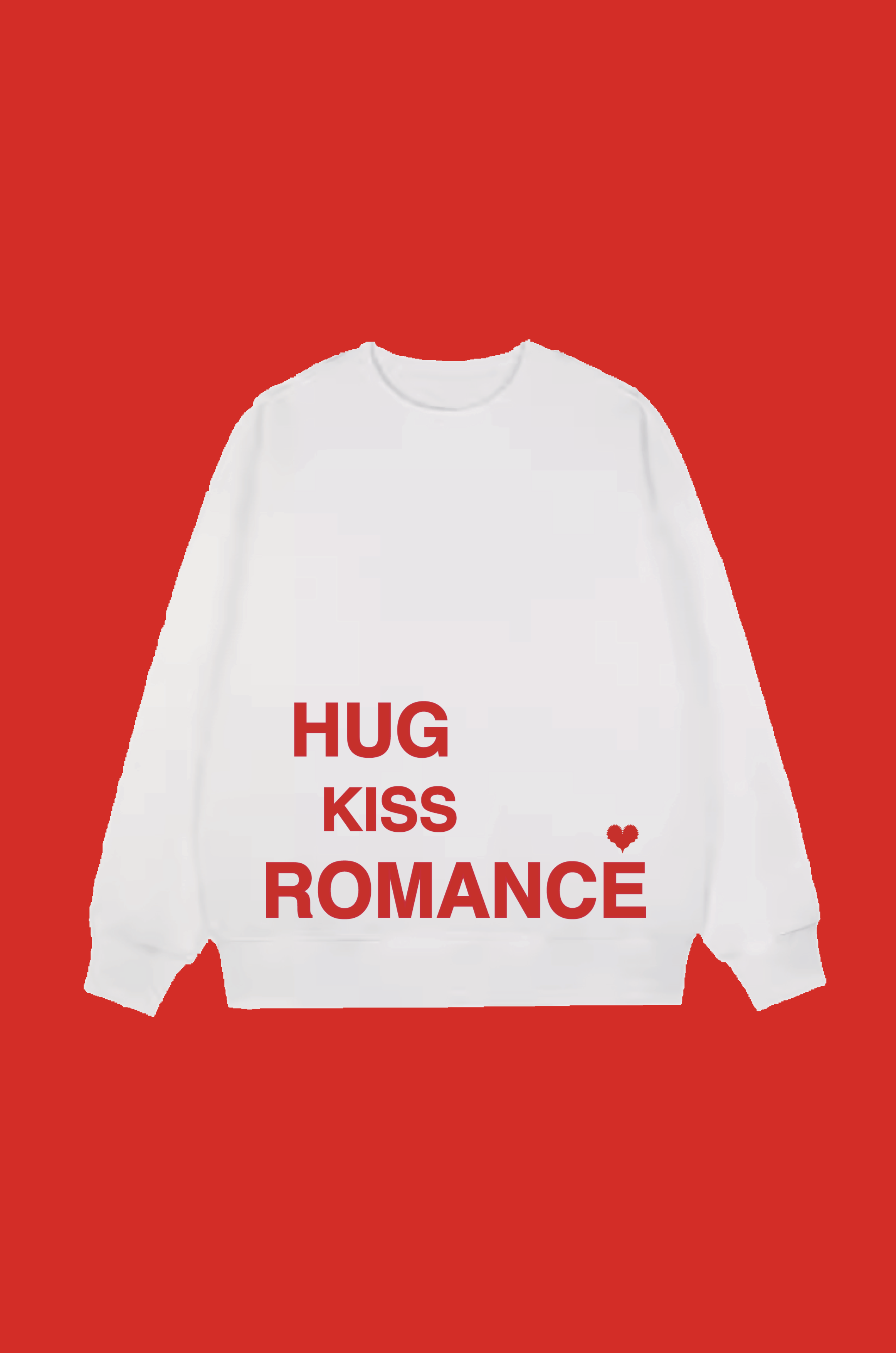 PRE ORDER / HUG KISS ROMANCE 'Red Logo' Sweater WH 