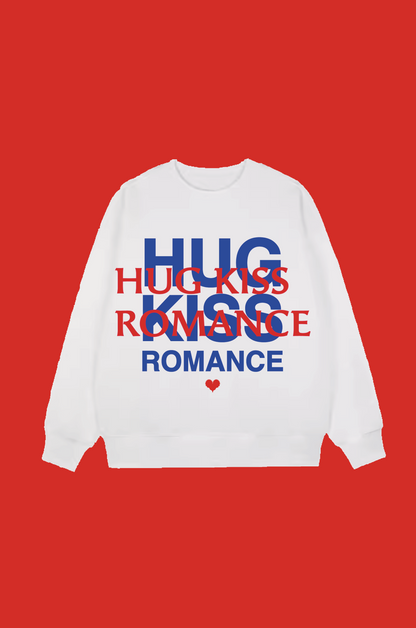 PRE ORDER / HUG KISS ROMANCE 'Logo Slogan Mix' Sweater WH