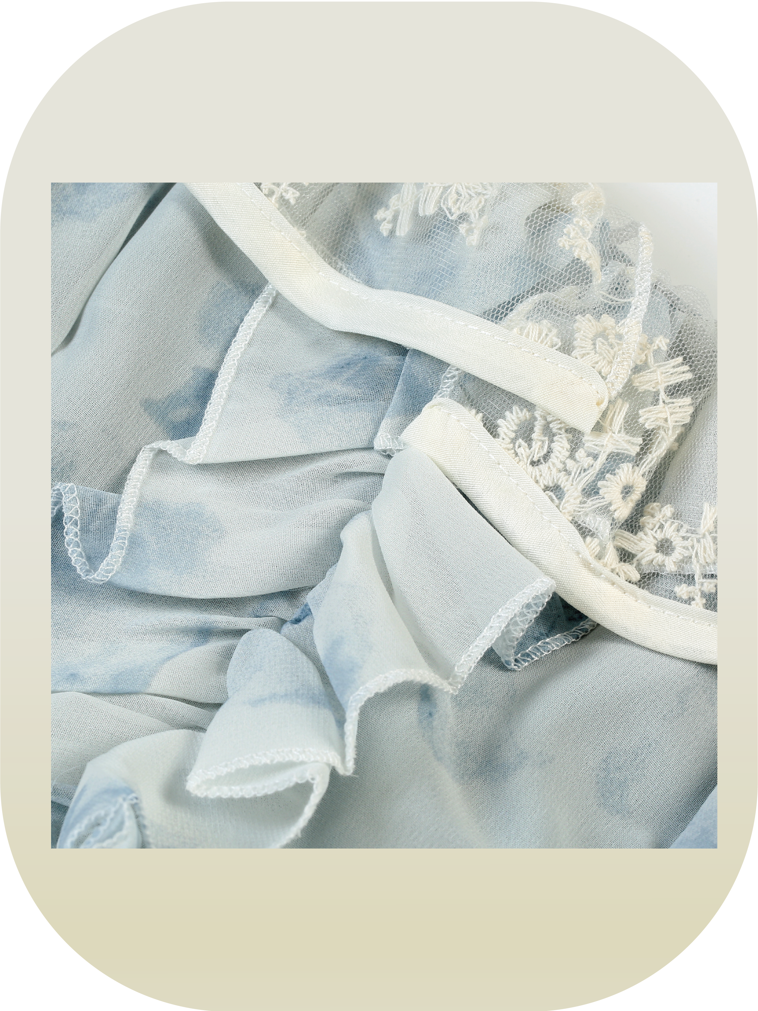 Water Blue Lace Patch Set-Up 