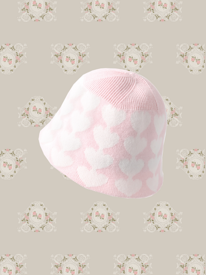 Heart Embroidery Bucket Hat 