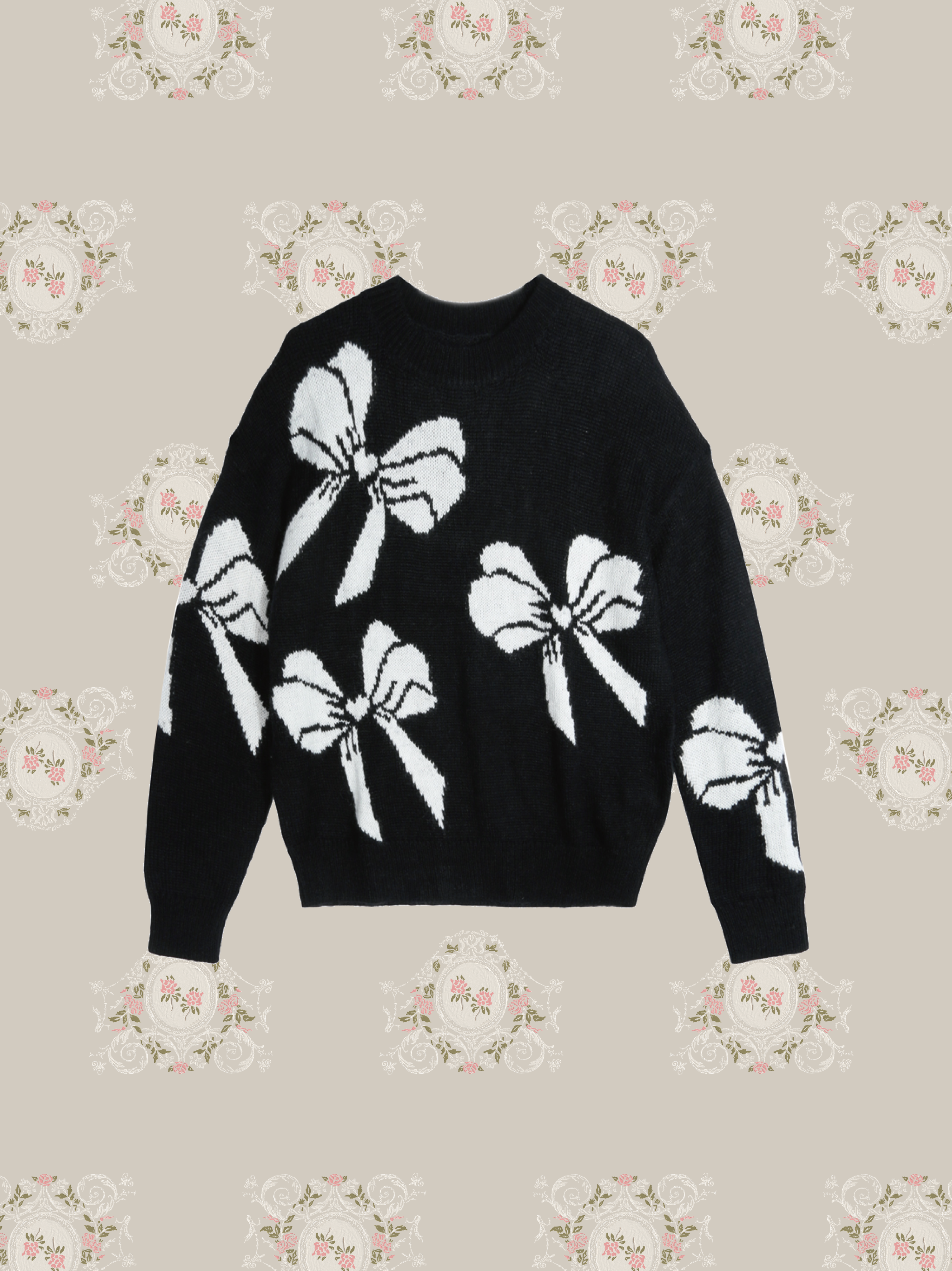 Big Ribbon Embroidery Sweater 