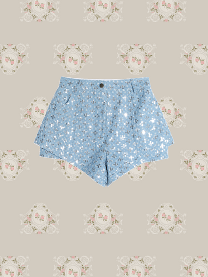 Beads Fake Two Short Pants/ビーズフェイクツーショートパンツ