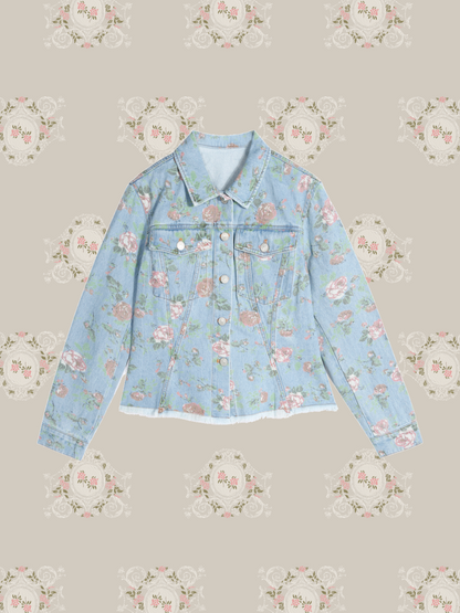 Rose Garden Denim Jacket/ローズガーデン デニムジャケット