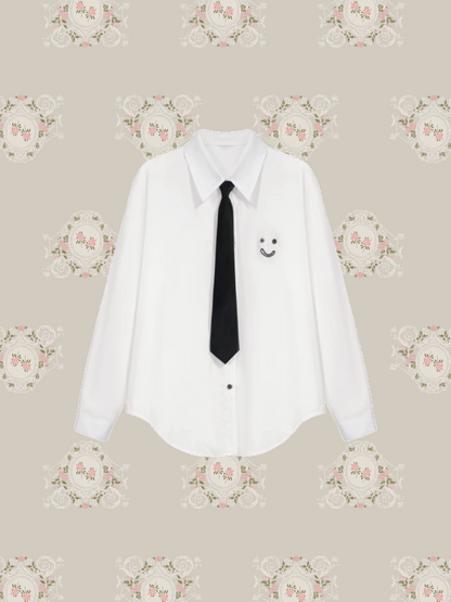 Smile Face Tie Shirt 