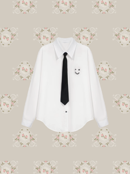 Smile Face Tie Shirt/スマイルフェイスネクタイシャツ