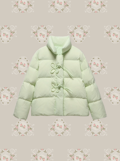 Butterfly Ribbon Puffer Duck Down Coat バタフライリボンパファーダックダウンコート