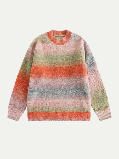 Rainbow Color Stripe Sweater