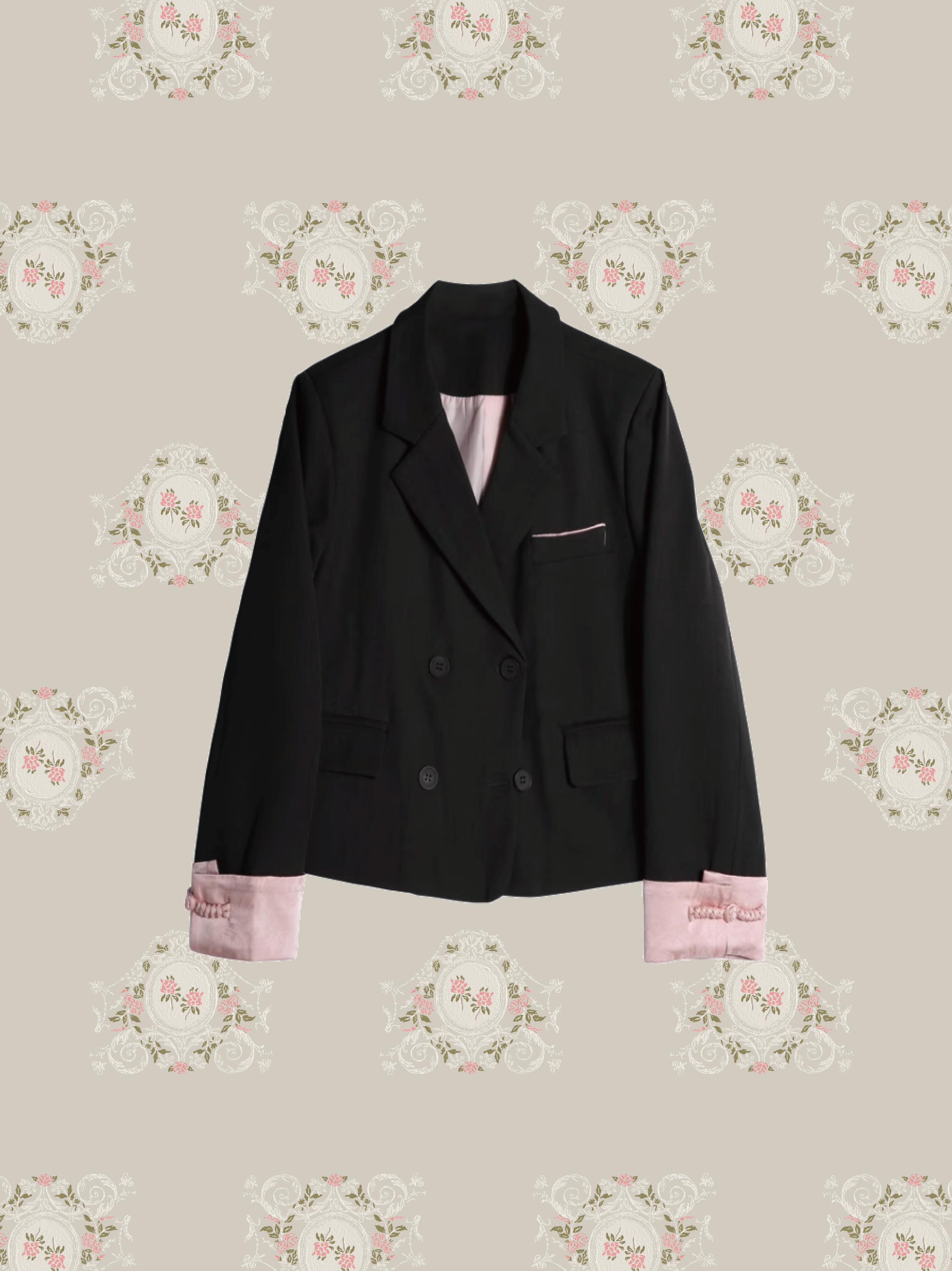Pink Stitching Loose Jacket/ピンク ステッチ ルーズ ジャケット