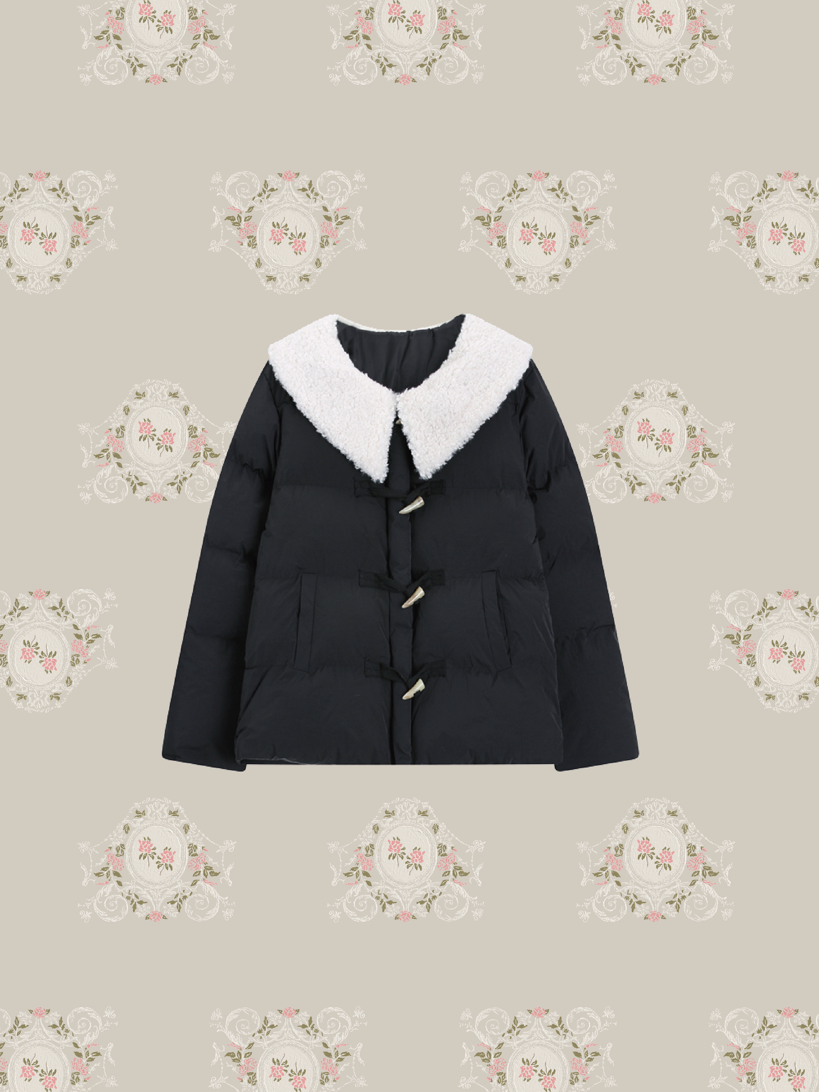 Wool Collar Puffer Jacket