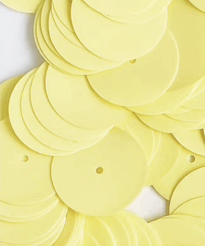 20mm-Porcelain Yellow Hand-embroidered Material Sequins 