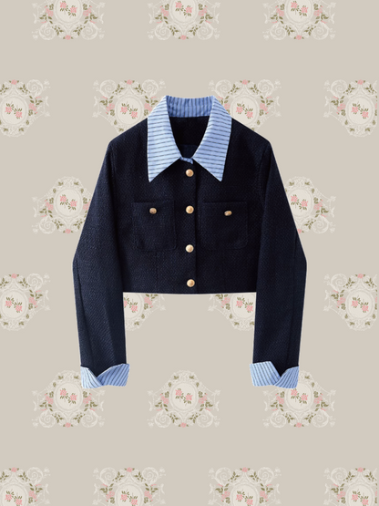 Patchwork Navy Jacket Set Up パッチワーク ネイビージャケットセットアップ