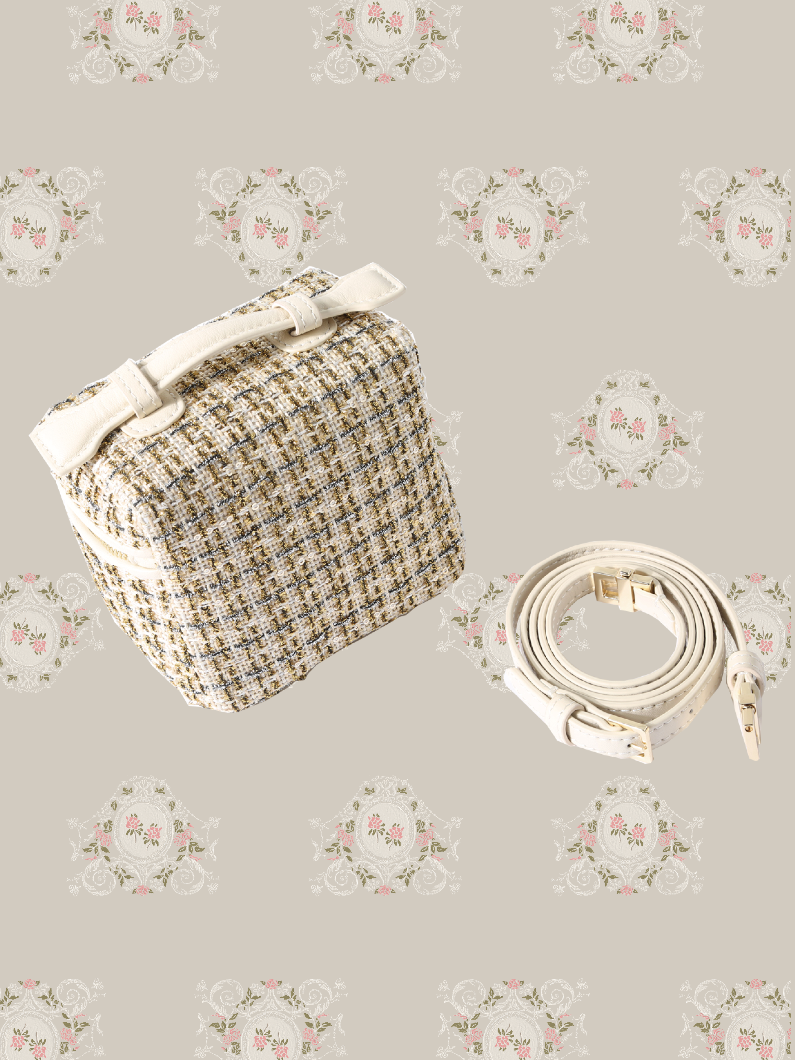 Tweed Style Clutch Bag/ツイード風クラッチバッグ