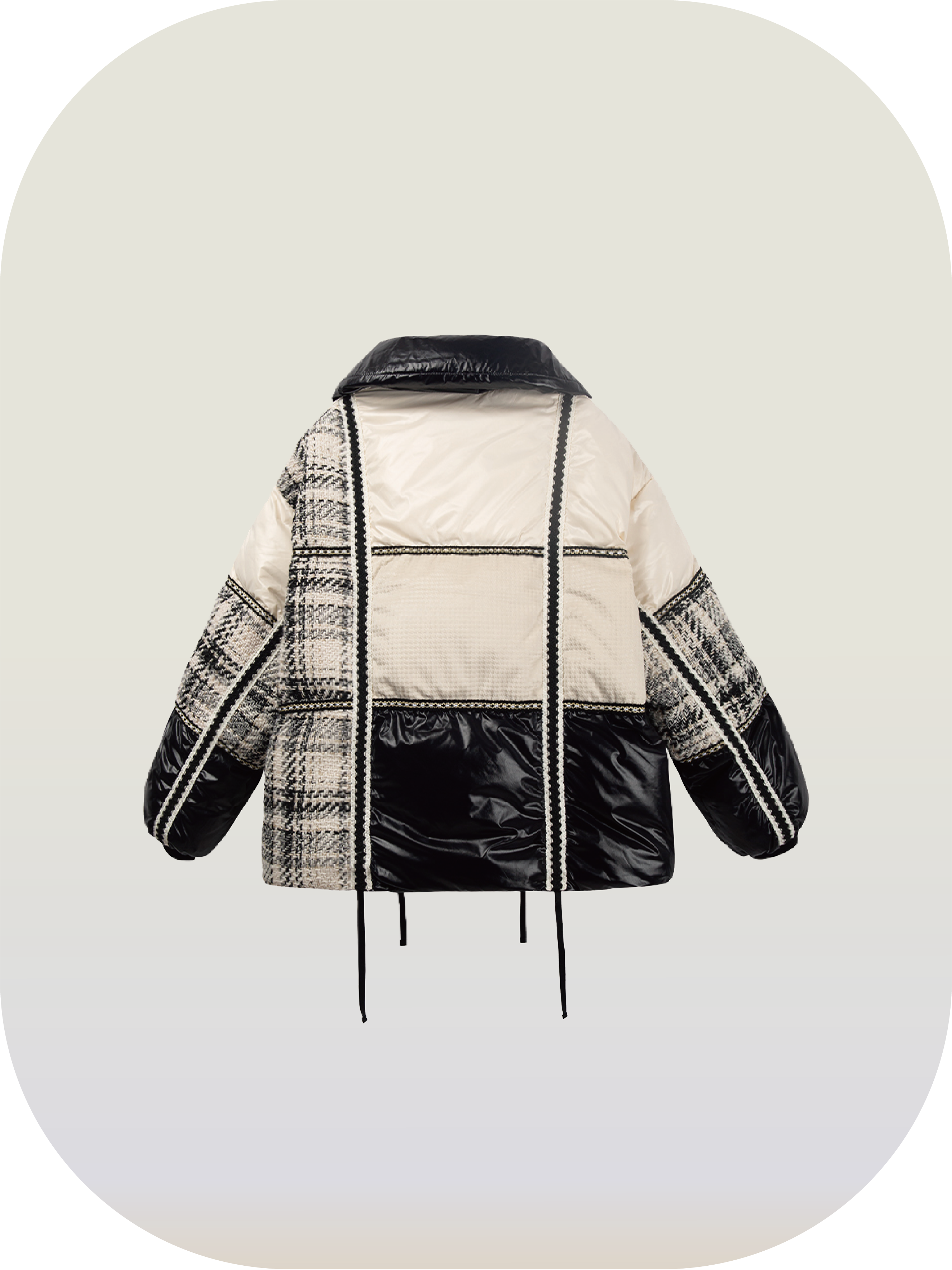 Wool Patch Puff Down Jacket