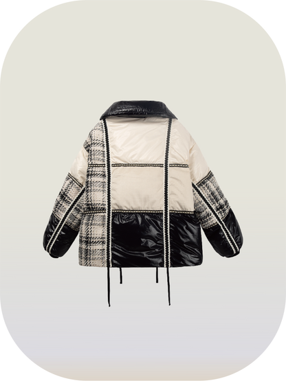 Wool Patch Puff Duck Down Jacket