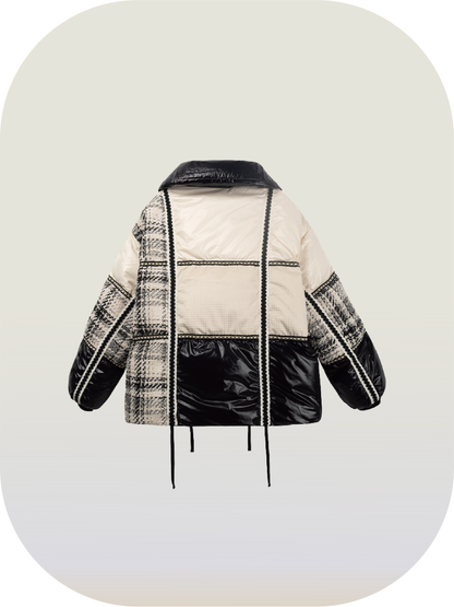 Wool Patch Puff Duck Down Jacket 