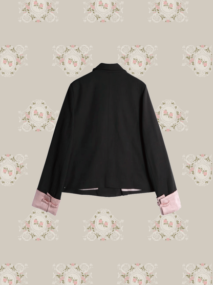 Pink Stitching Loose Jacket 