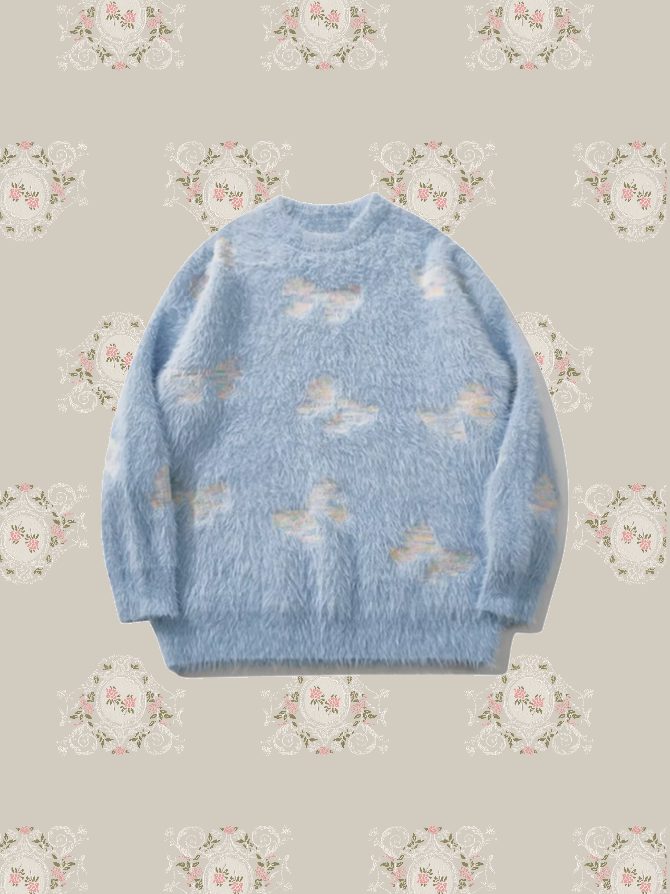 Fluffy Ribbon Embossed Sweater/ふわふわリボンエンボスセーター