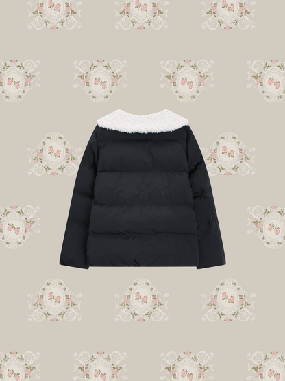 Wool Collar Puffer Jacket