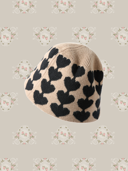 Heart Embroidery Bucket Hat 