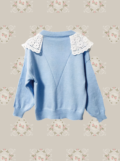 Lace Collar Cherry Cardigan 