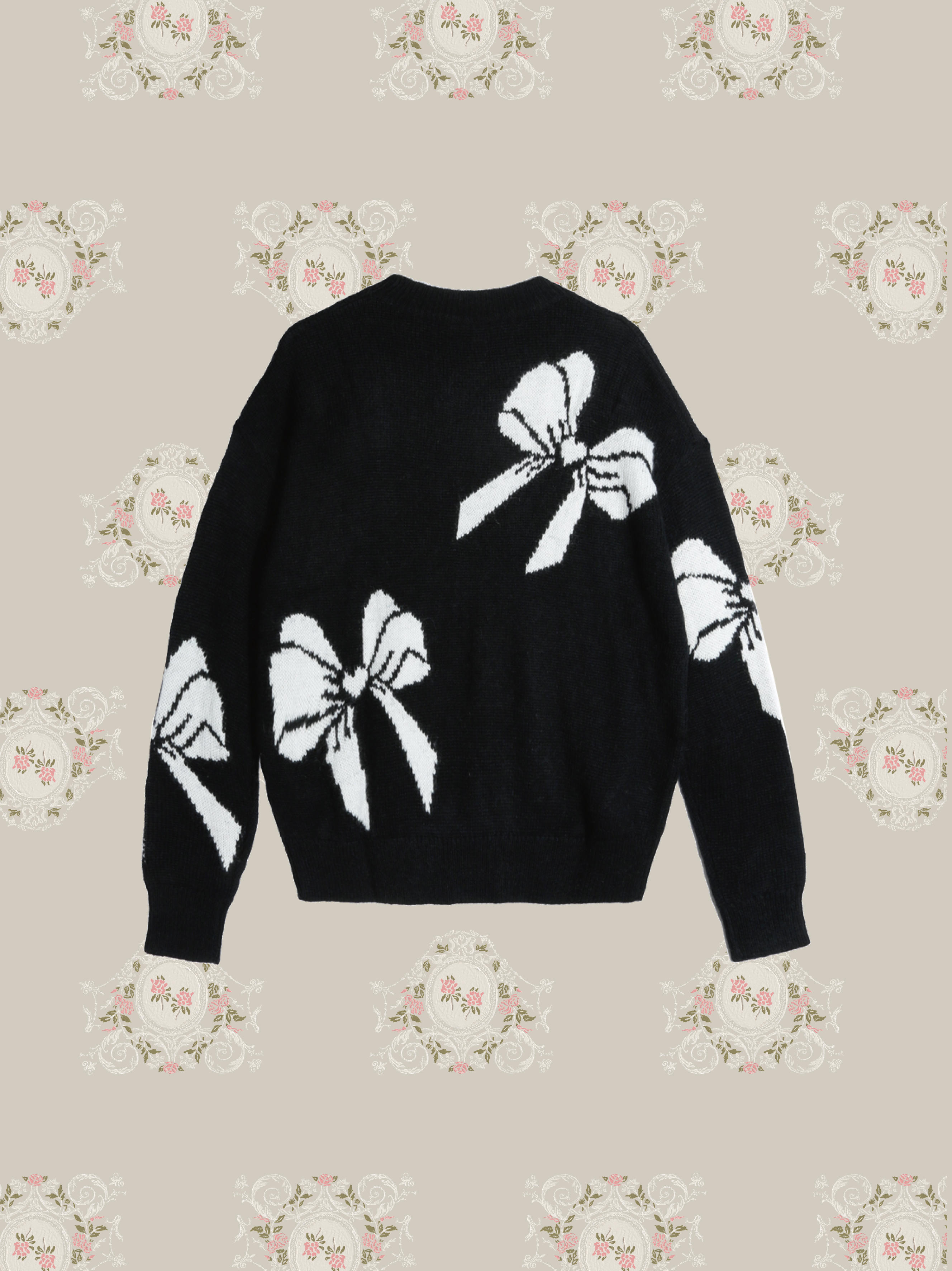 Big Ribbon Embroidery Sweater 