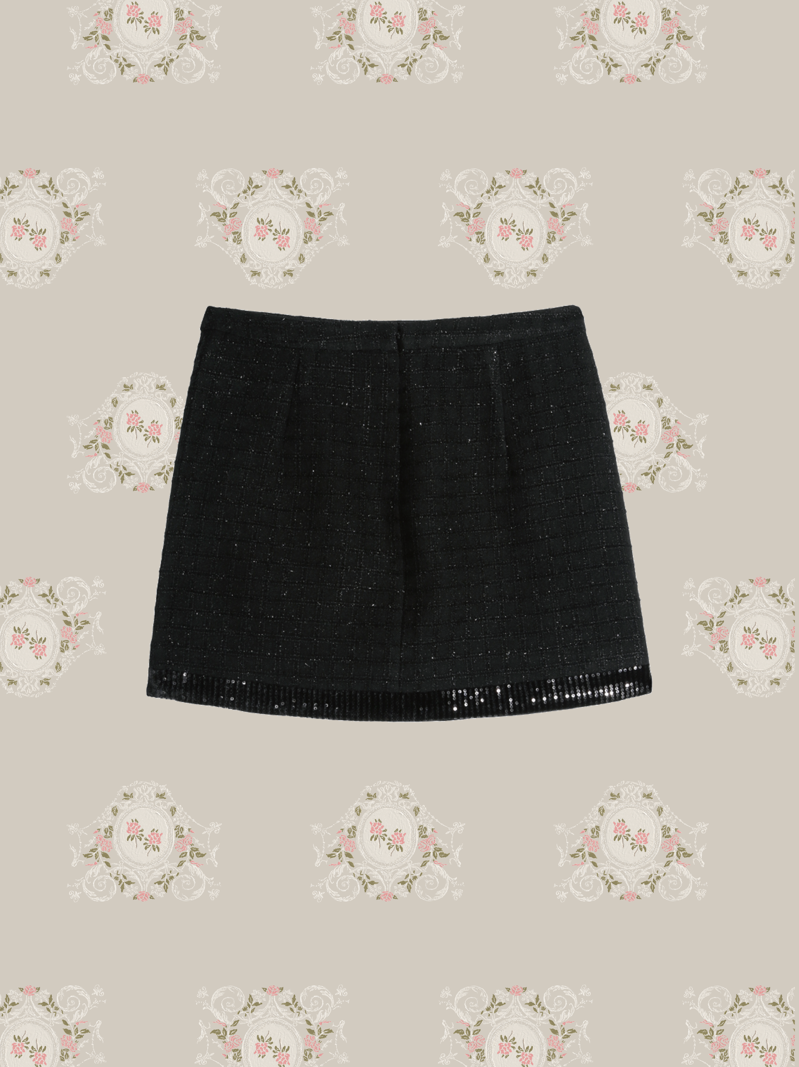 Tweed Detail Beaded Piping Skirt/ツイードディテール ビーズパイピングスカート