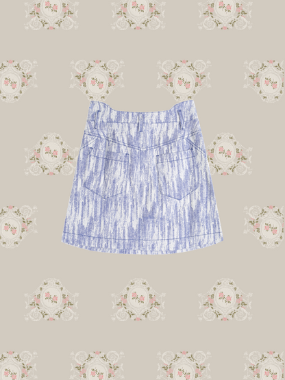 Jacquard Waist Design Short Skirt/ジャガードウエストデザインショートスカート