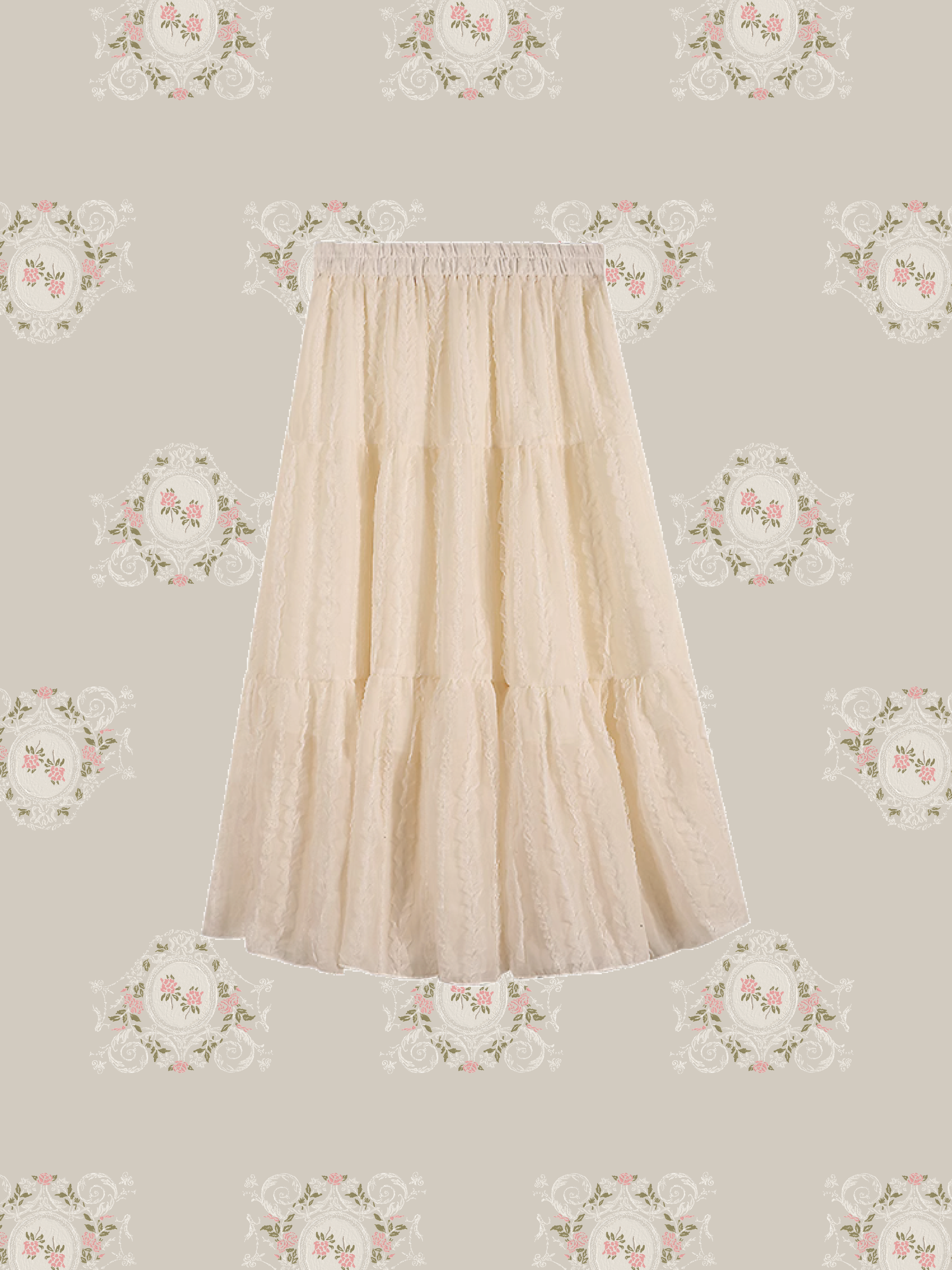 Pleats Chiffon Lace Skirt Pleats Chiffon Lace Skirt 