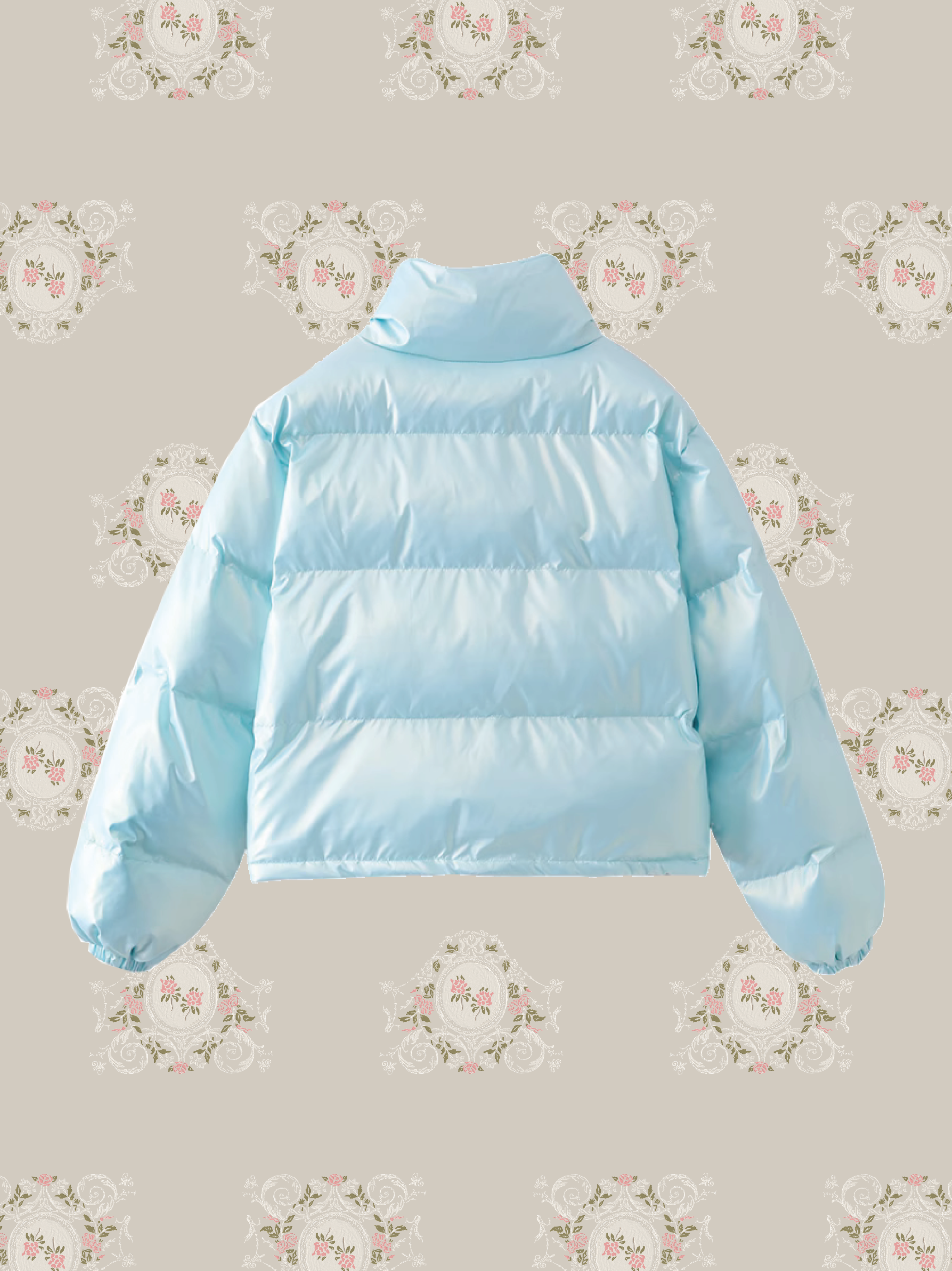 Bright-Topped Short Down Coat 