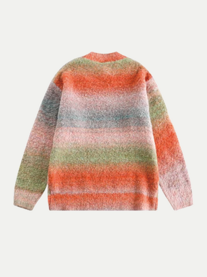 Rainbow Color Stripe Sweater 