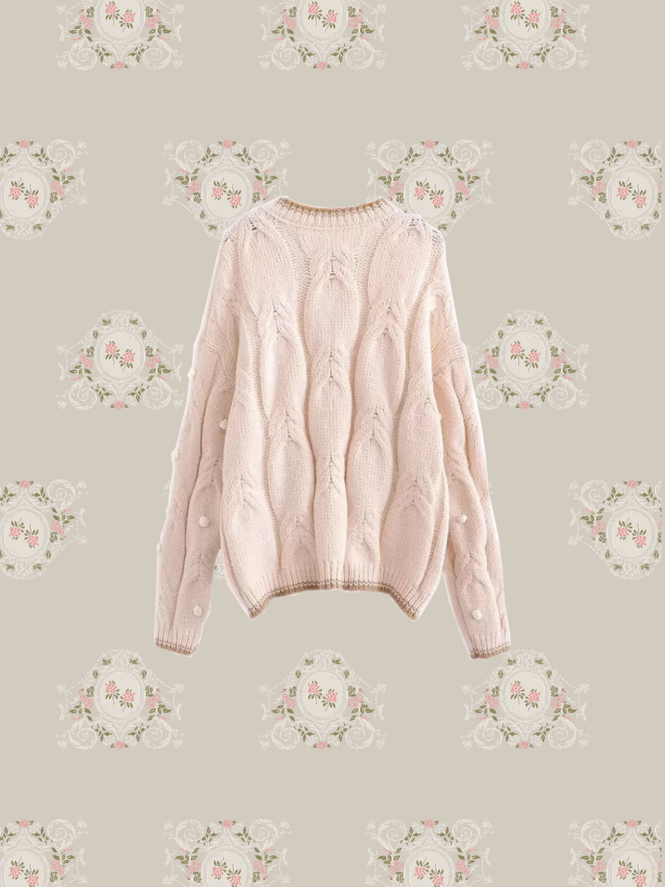 Round Neck Rib Sweater. ラウンドネックリブセーター