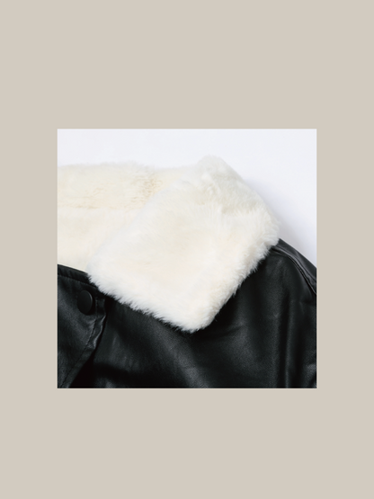 Wool Fur Leather Shearling Jacket