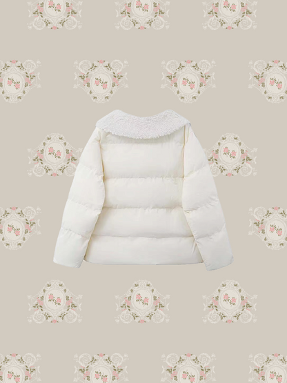 Wool Collar Puffer Jacket