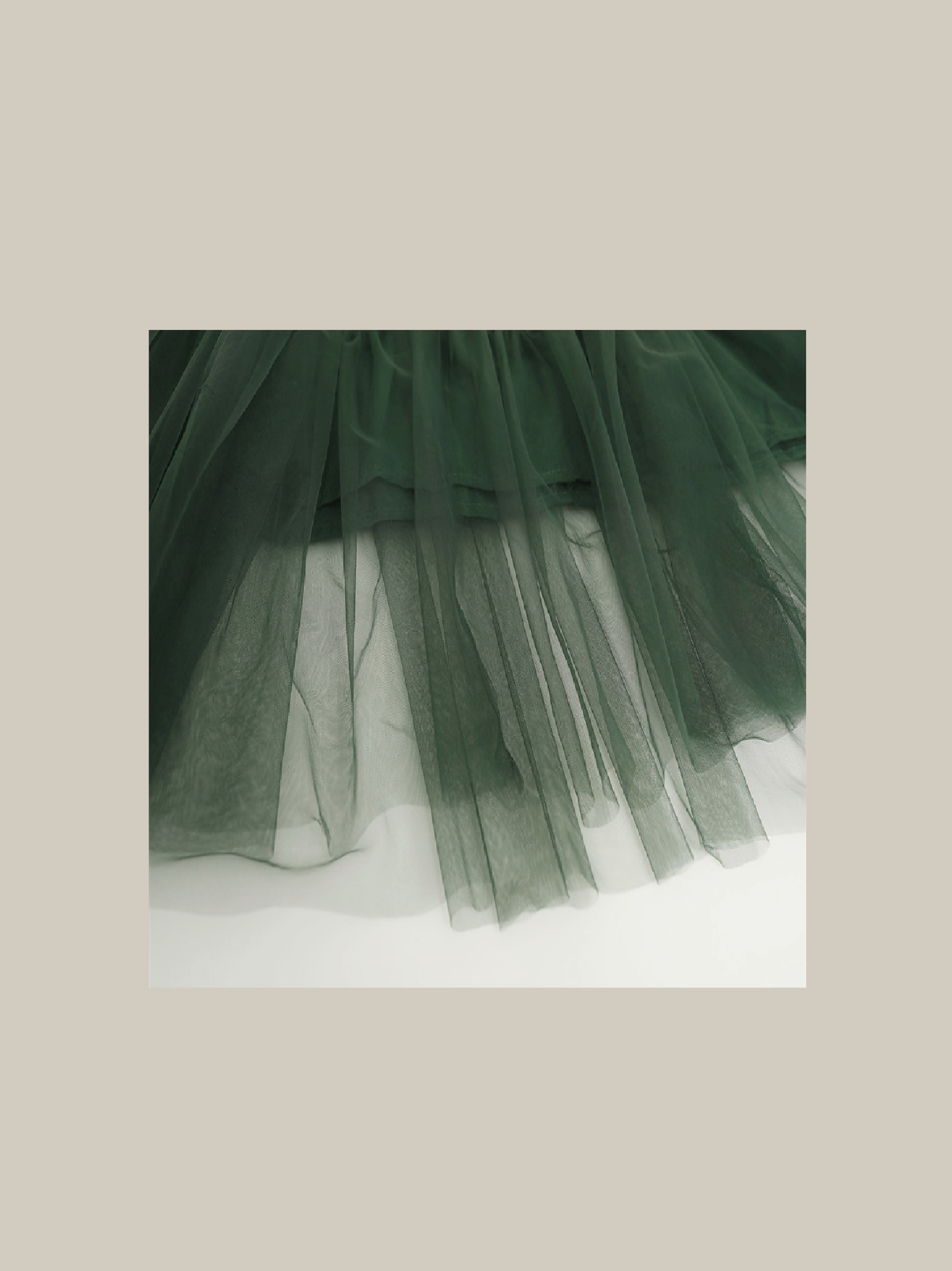 Viridian Green Mesh Skirt 