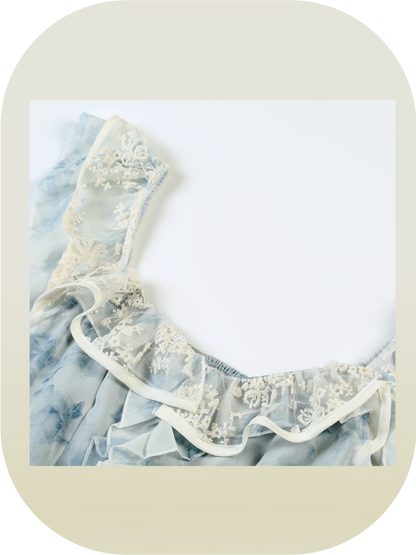 Water Blue Lace Patch Set-Up 