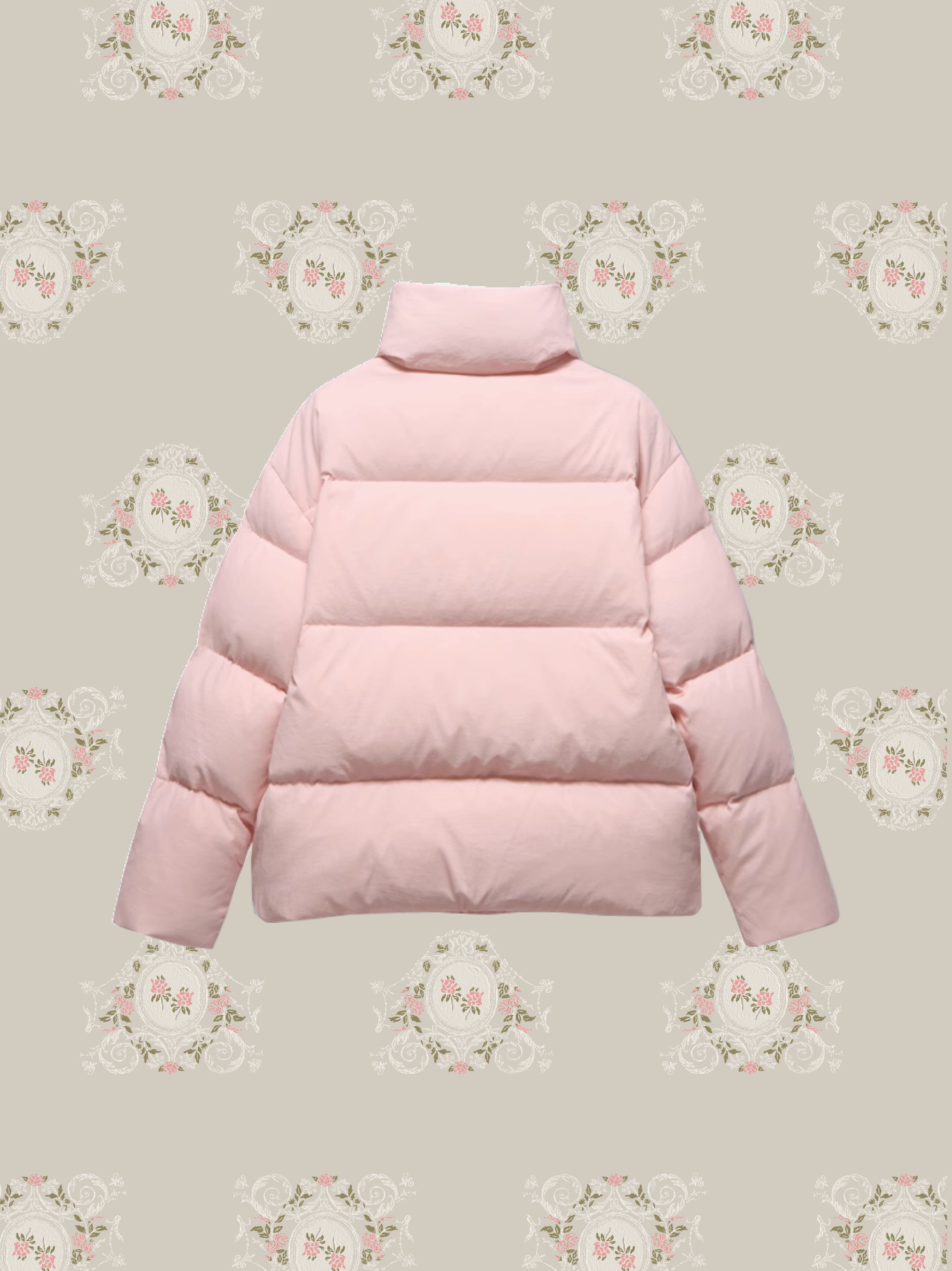 Butterfly Ribbon Puffer Duck Down Coat 