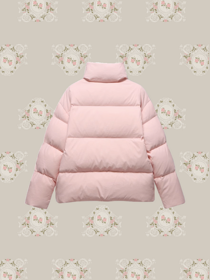 Butterfly Ribbon Puffer Duck Down Coat 