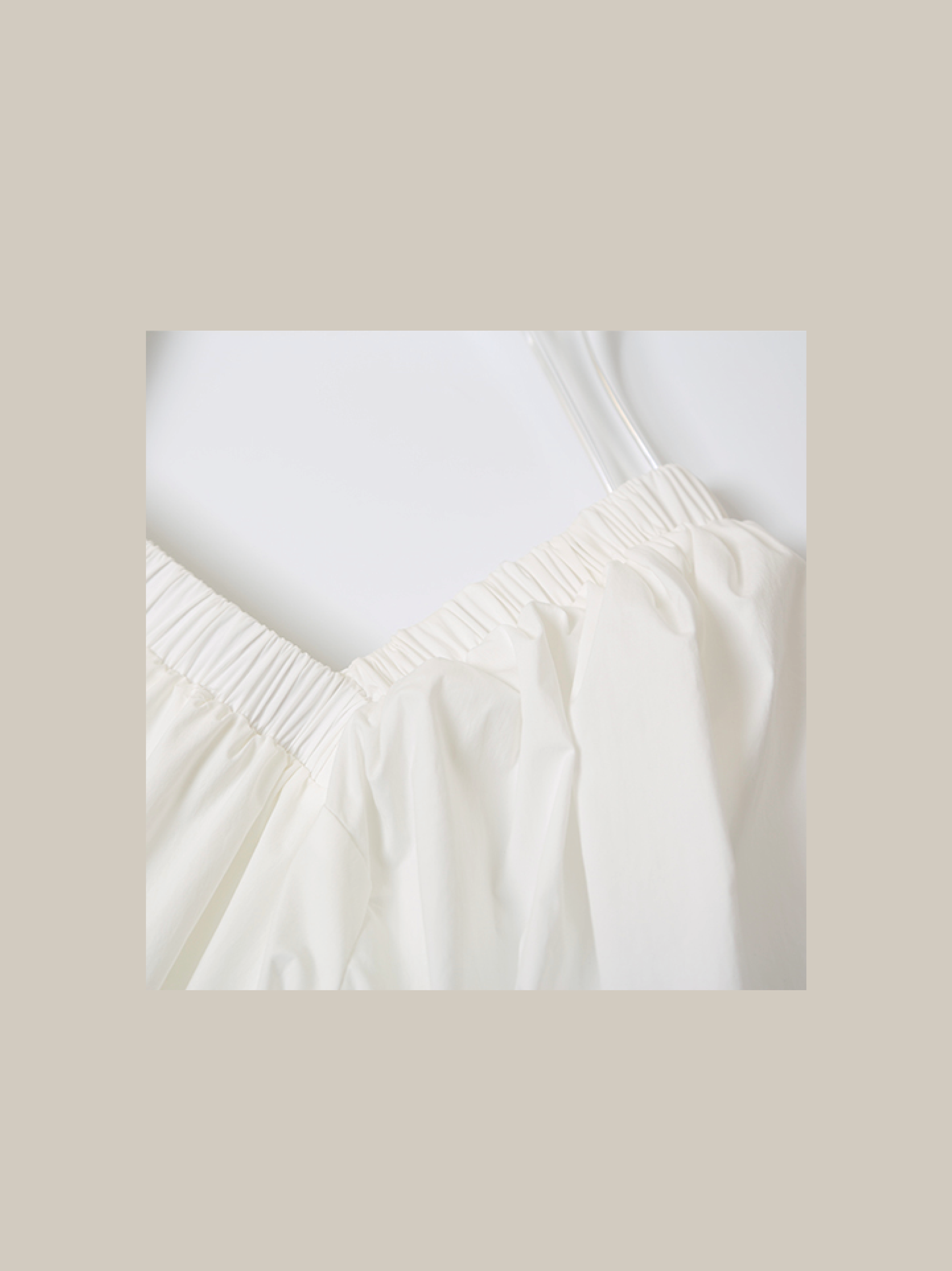 White Puff Ribbon Volume Dress