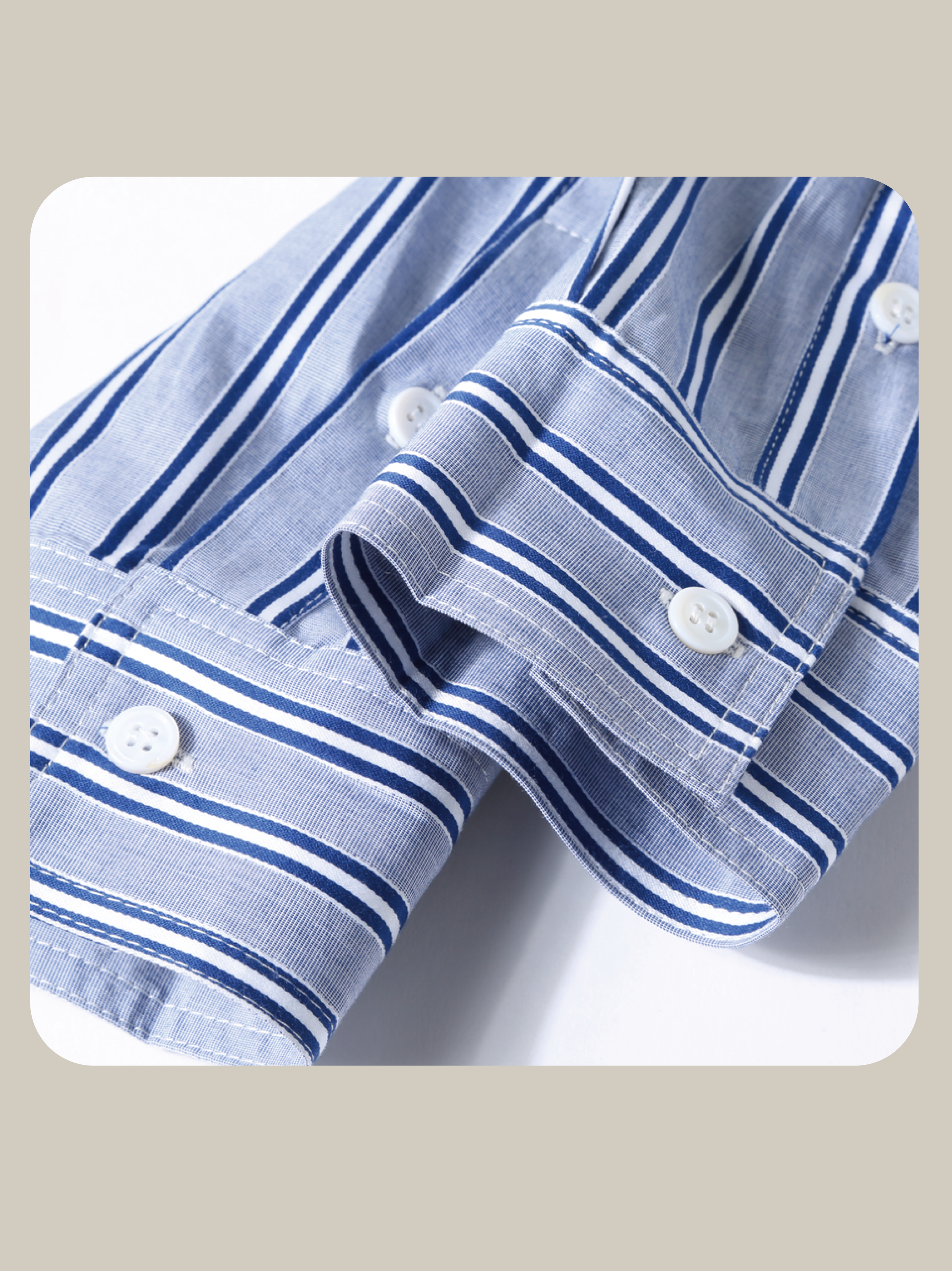 Striped Blue Short Shirt/ストライプブルーショートシャツ