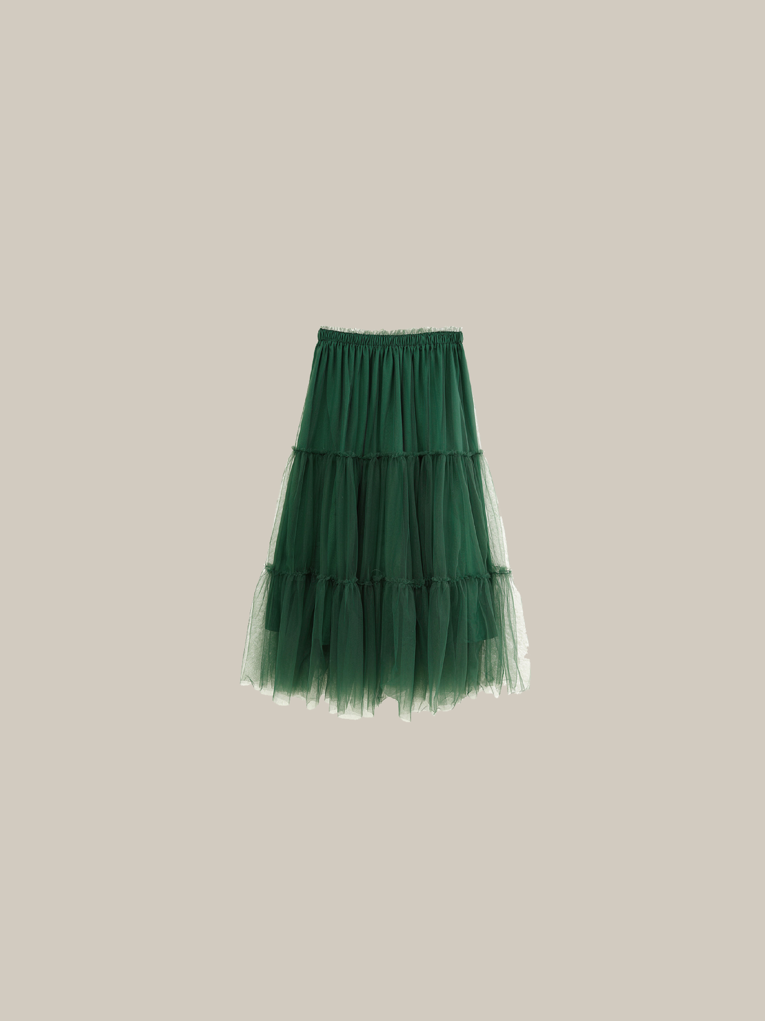 Viridian Green Mesh Skirt