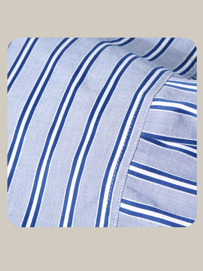 Striped Blue Short Shirt/ストライプブルーショートシャツ