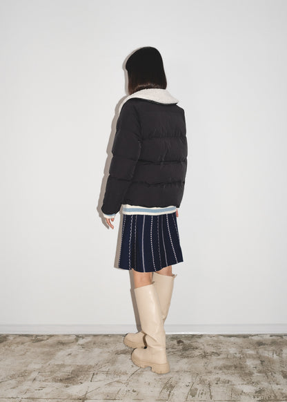 Wool Collar Puffer Jacket