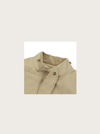 Zipper Mid-length Windbreaker Coat