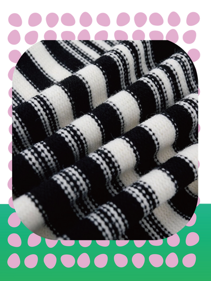 Half Zipper Stripe Sweater 