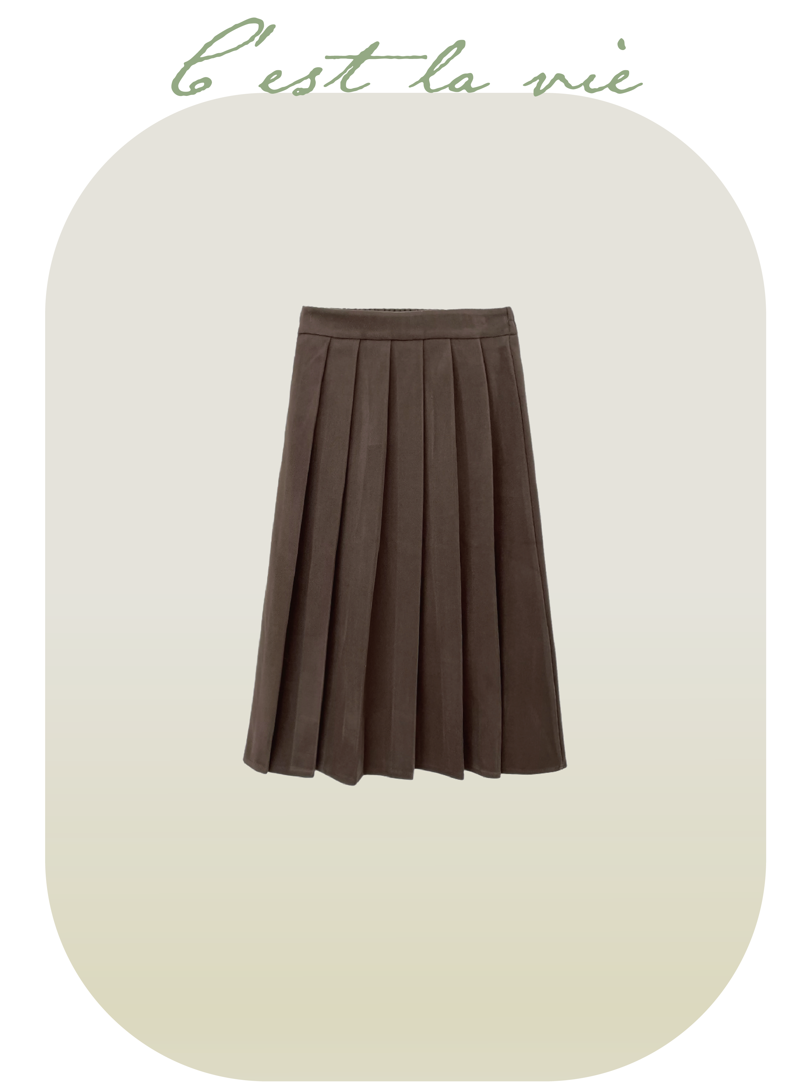 Wool Pleats Skirt
