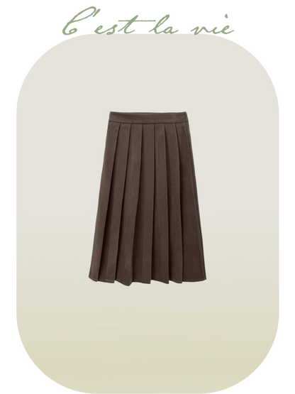 Wool Pleats Skirt