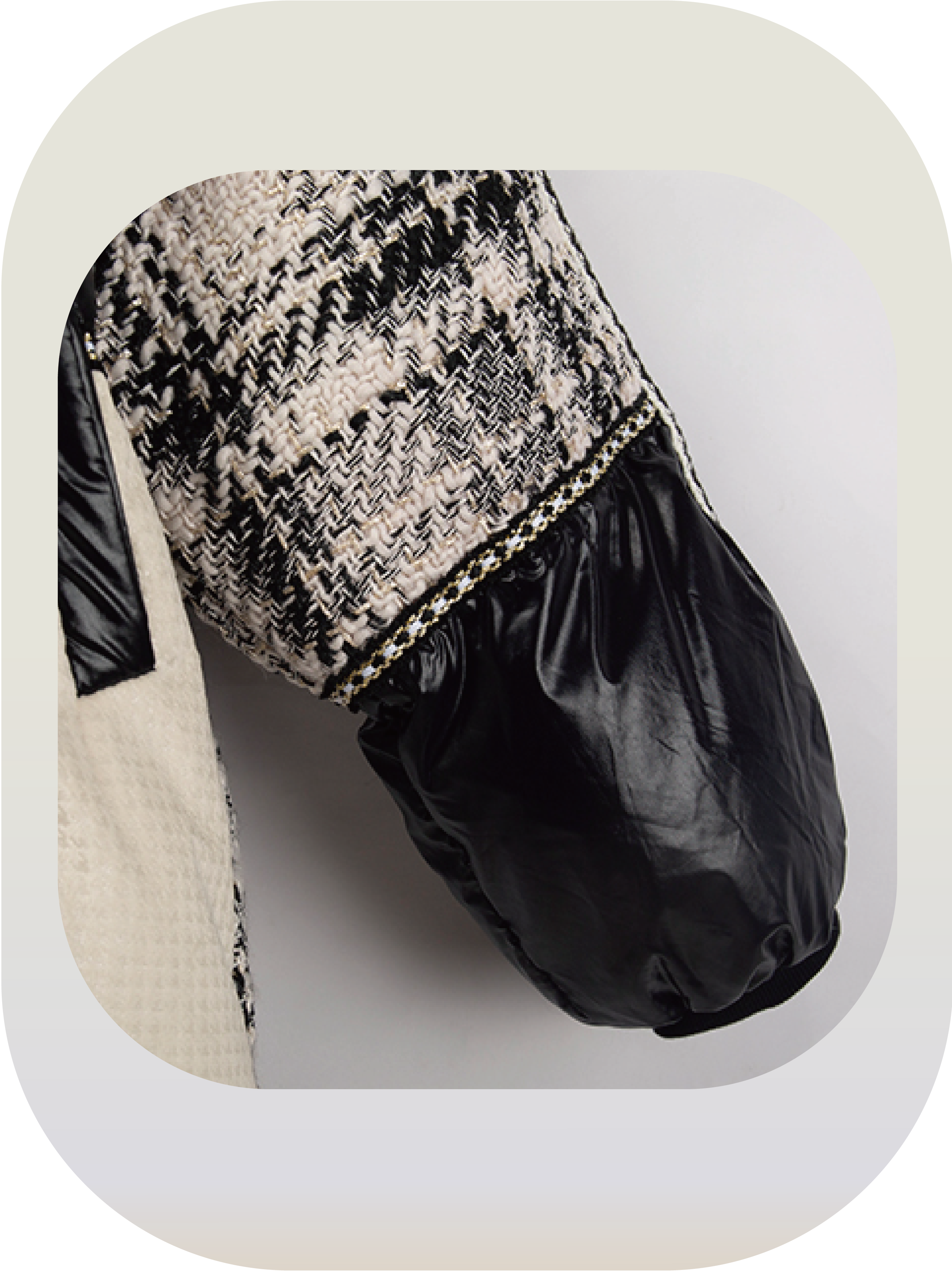 Wool Patch Puff Down Jacket
